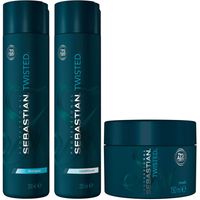 Shampoo para Rizos 250ml +Acondicionador +Mascarilla Sebastian Twisted