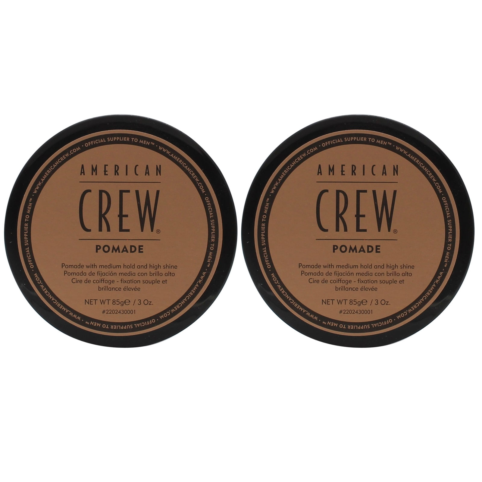 Dúo Cera Pomade Pomada Fijación Media y Brillo Alto American Crew Men