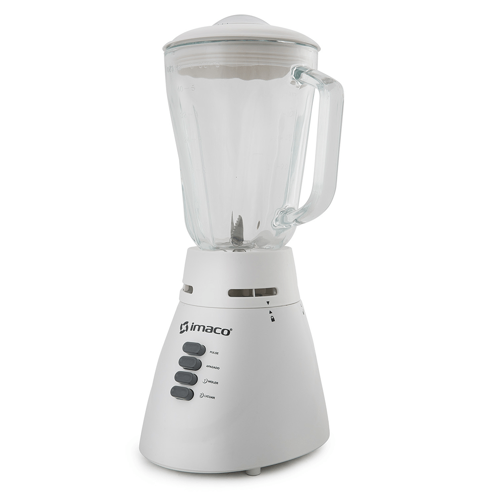 Licuadora Imaco 1.25L cVaso de Vidrio BL4125V – Blanco