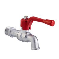 Llave esférica cromada para lavadero 150 lb. 1/2""