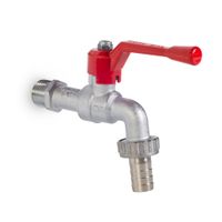 Llave esférica cromada para jardín 150 lb. 1/2""