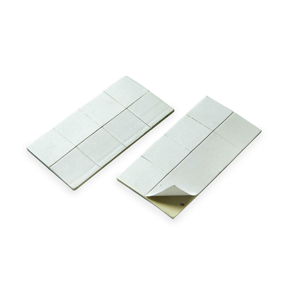 Autoadhesivo doble contacto placa 2.5x2.5cm x16 unidades