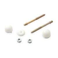 Perno de anclaje para inodoro + Capuchón Blanco x2 unidades
