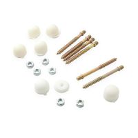Perno de anclaje para inodoro + Capuchón Blanco x6 unidades