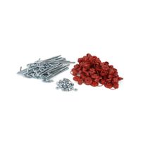 Kit Gancho J 1/4"" x 5"" + Tuerca + Capuchón teja 48 unidades
