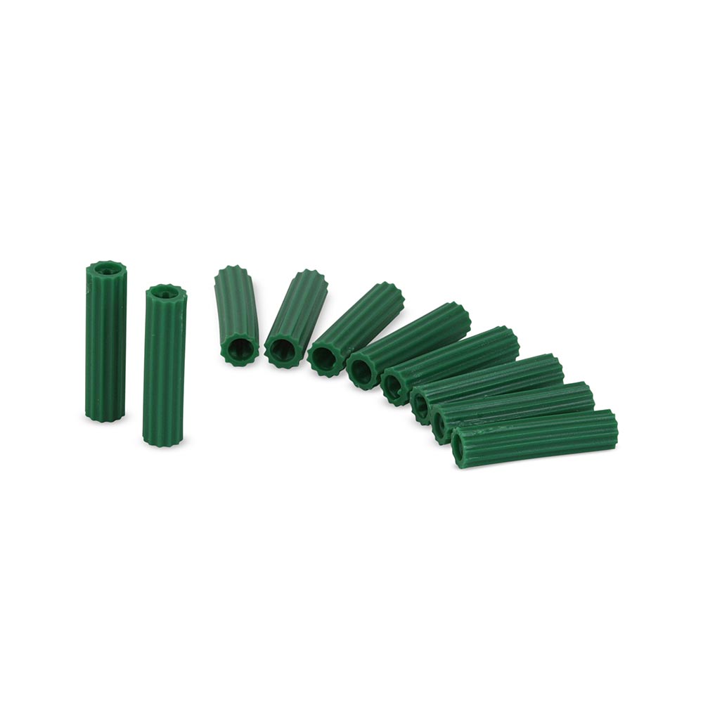 Tarugo PVC Verde 1/4"" x 10 unidades