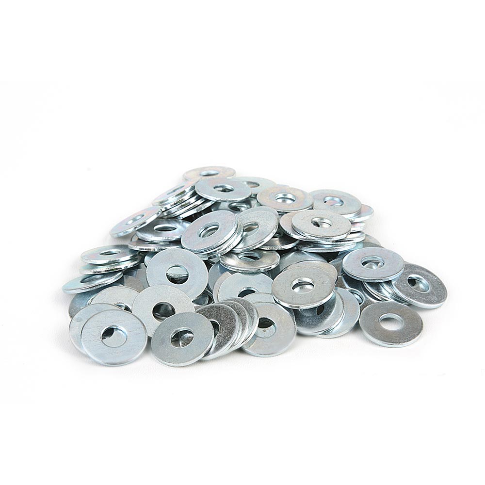 Arandela plana 1/4"" x 100 unidades