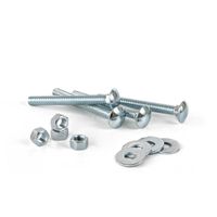 Perno Coche + Tuercas + Arandelas 3/8x3 1/2"" x 4 unidades