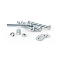 Perno coche + Tuerca + Arandela 5/16x3 1/2"" x 4 unidades