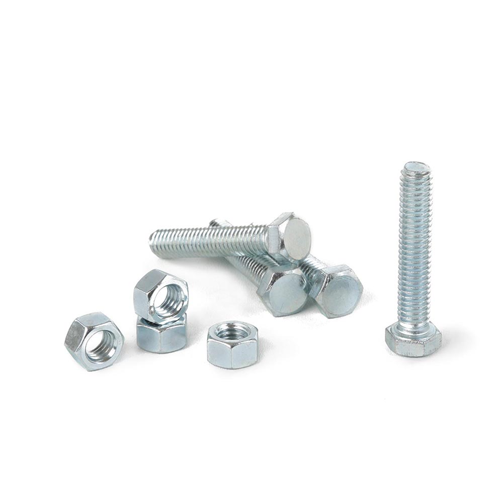 Perno hexagonal + Tuerca CG2 3/8x2"" x 4 unidades