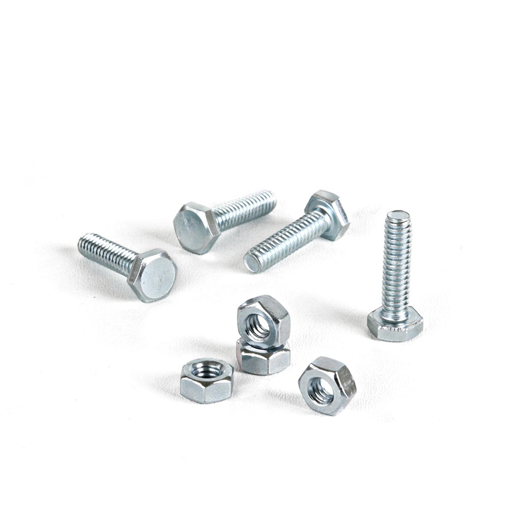 Perno hexagonal + Tuerca CG2 1/4x1"" x 4 unidades