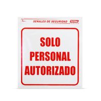 Señal Solo Personal Autorizado
