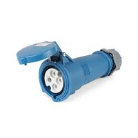 Toma aérea IP44 3P + Tierra 32A 415V Azul