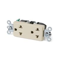 Toma doble universal para empotrar 15A 250V L/T Marfil