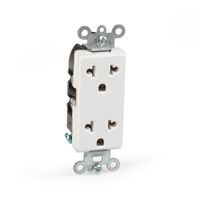 Toma doble universal para empotrar 15A 250V L/T Blanco