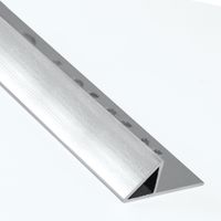 Borde diagonal 10mm Aluminio Brillante 240cm