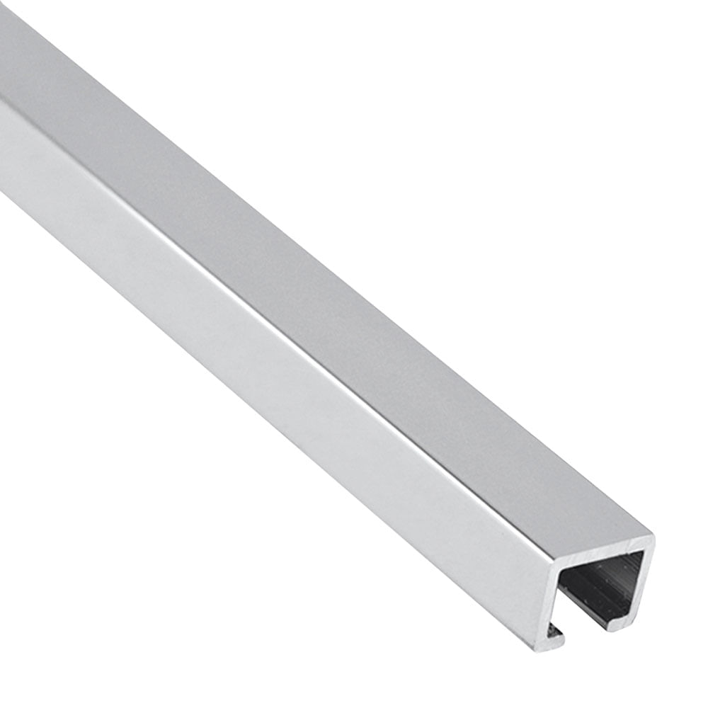 Listelo recto 10mm Aluminio Brillante 240cm