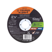 Disco de corte  4-1/2"" x 1 mm corte fino, Truper Expert