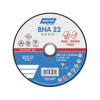 Disco de corte Inox. BNA22 9""-230x2.0mm Norton