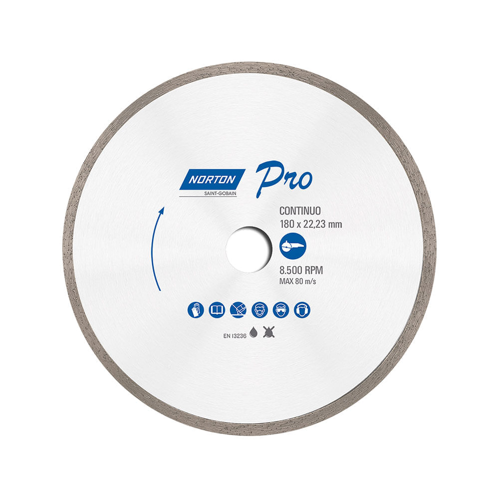 Disco de corte diamantado continuo 7""x7/8""