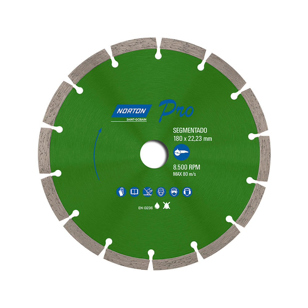 Disco de corte diamantado segmentado 7""x7/8""