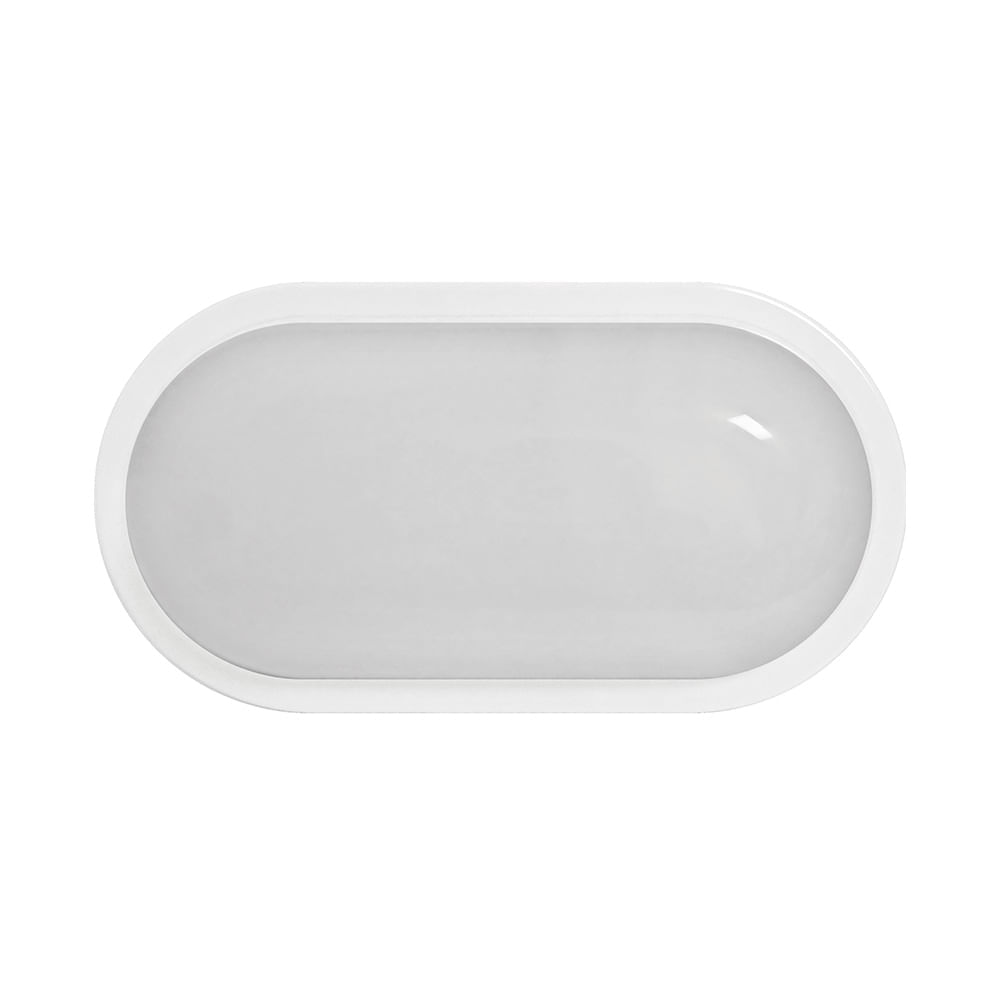 Aplique LED Tortuga ovalado Blanco 20W Luz Cálida