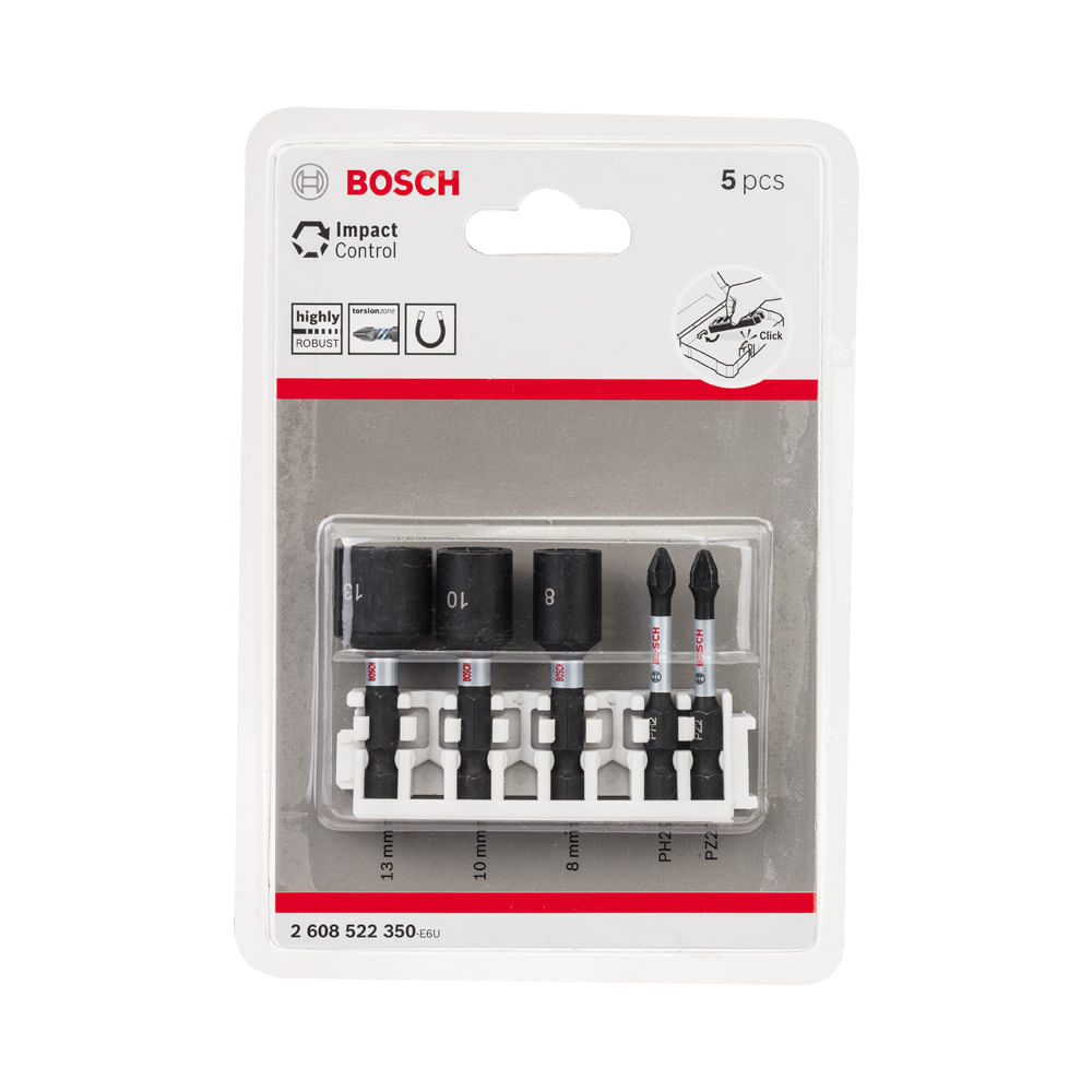 Set de dados 8, 10, 13mm Bit 50mm PH2 PZ2