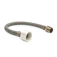 Tubo de abasto de aluminio reforzado con recubrimiento de PVC 1/2""x7/8""x40cm