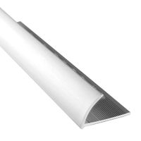 Listelo deorativo borde curvo 12.5mm Aluminio Mate