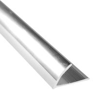 Listelo deorativo borde curvo 12.5mm Aluminio Brillante