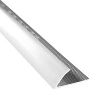 Listelo deorativo borde curvo 10mm Aluminio Mate