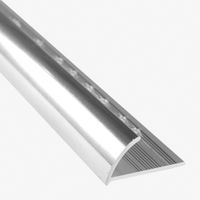Listelo deorativo borde curvo 10mm Aluminio Brillante