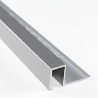 Listelo deorativo borde cuadrado 12.5mm Aluminio Brillante