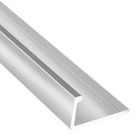 Listelo decorado Borde L 10mm Aluminio Mate