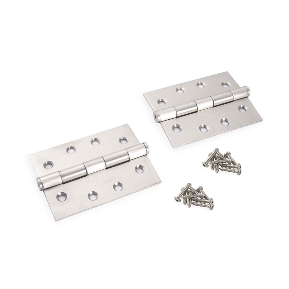Bisagra Acero Inoxidable 4""x3"" x 2.5mm x2 unidades