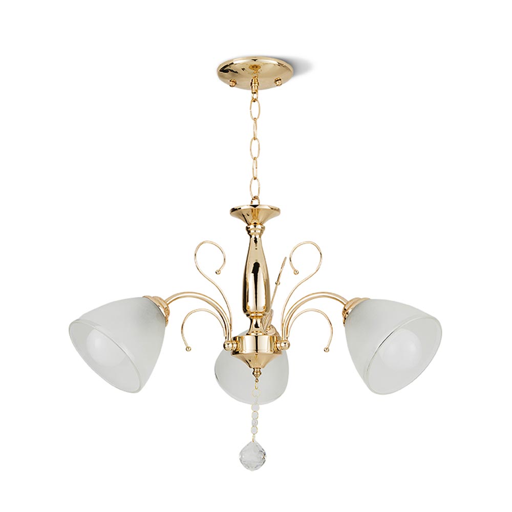 Lámpara Colgante Orange Galia 3 Luces E27 Dorado