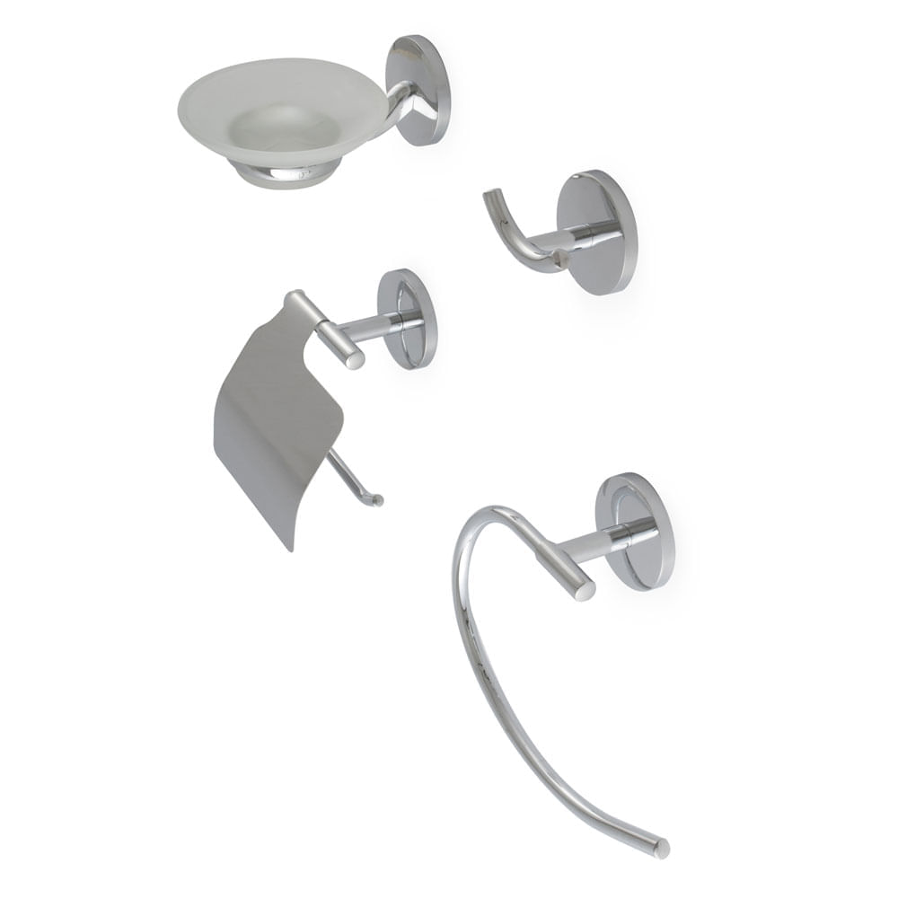 SET DE BAÑO ORANGE X 4 PZS NIZA