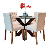 Juego de Comedor 4 Sillas Zoe Crema