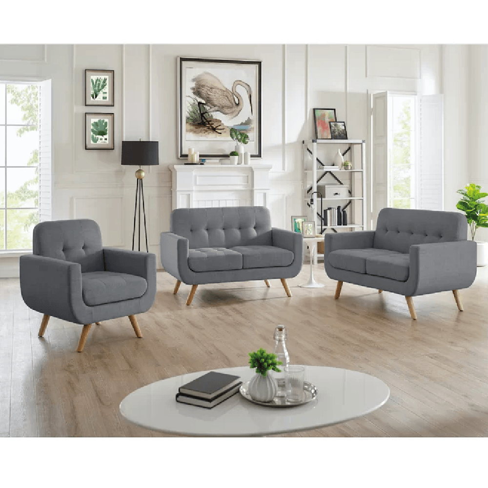 Juego de Sala Vania 3 2 1 Alto Hogar Gris
