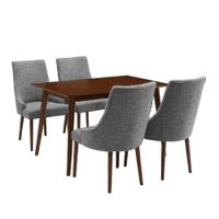 Juego de Comedor 4 Sillas Julia Gris