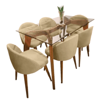 Juego de Comedor 6 Sillas Maya Beige