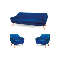 Juego de Sala Alto Hogar Isabella 3 1 1 Azul