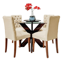 Juego de Comedor 4 Sillas Zoe Beige