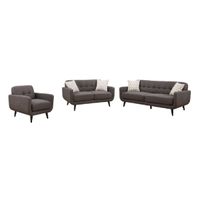 Juego de Sala Vintage 3 2 1 Zoe Negro