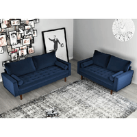 Juego de Sala Esperanza 3 2 Alto Hogar Azul Noche