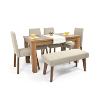 Juego de Comedor 6 Sillas Tracy Beige