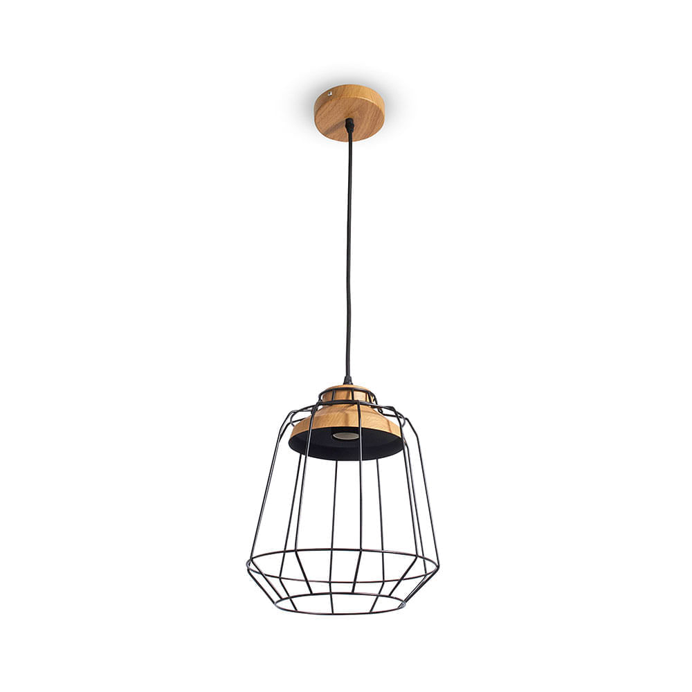 Lámpara colgante Vynyasa Jaula Vidrio 1 luz