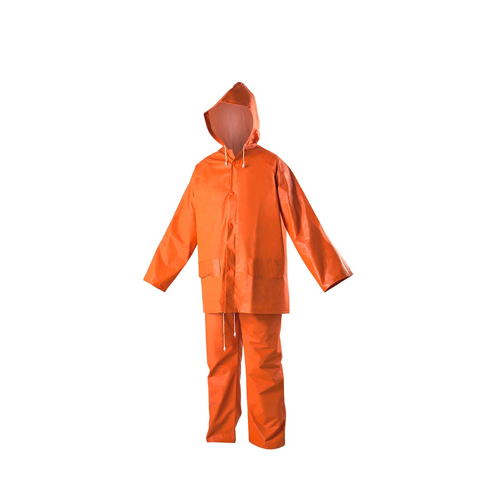 Casaca/Pantalón PVC Ligero 0.32 mm Naranja Talla: Large