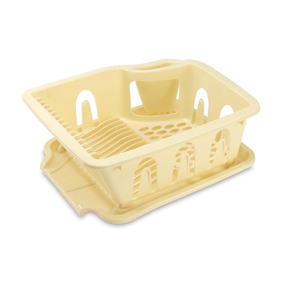 Escurridor plástico para 14 platos beige