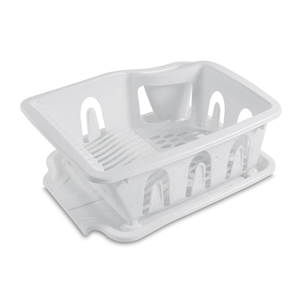 Escurridor plástico para 14 platos blanco